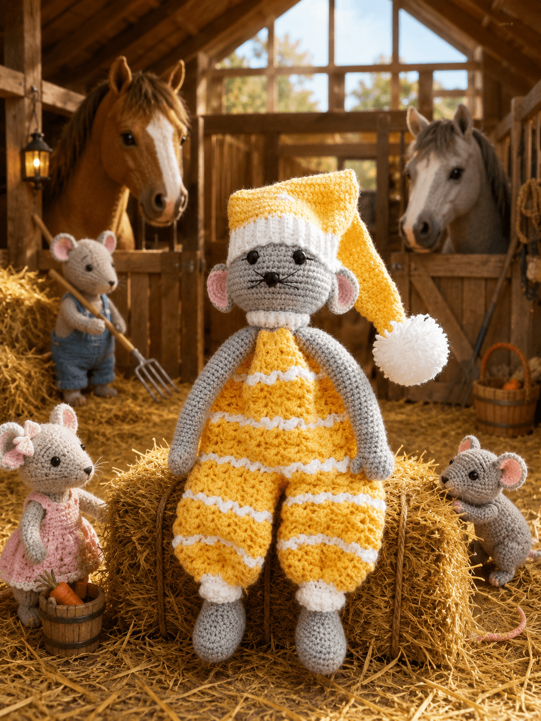 Doudou plat souris jaune